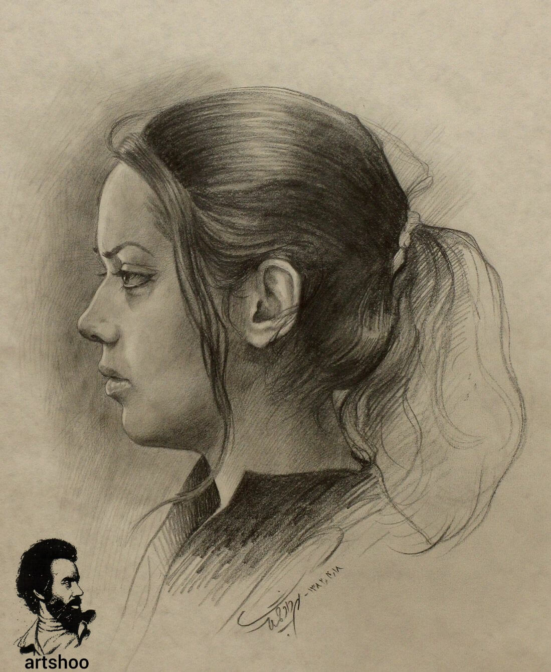 آموزش نقاشی سیاه قلم